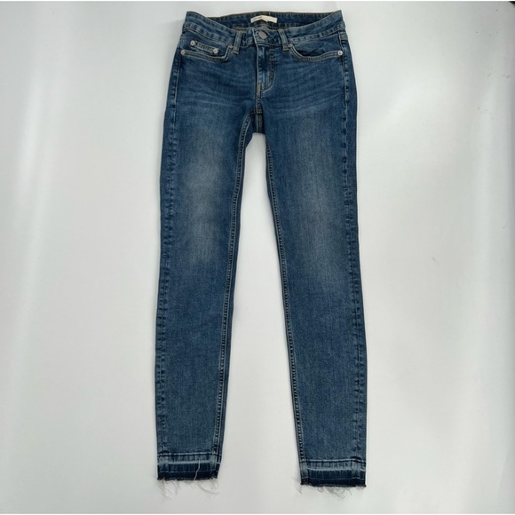 Maje Frayed Release Hem Skinny Denim Jeans Size 4 Women’s - Picture 1 of 6
